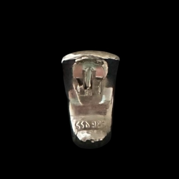 Simon Sebbag Designs Sterling Silver Hammered J Shaped Hoop Earrings - Picture 8 of 9